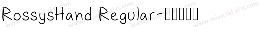 RossysHand Regular字体转换